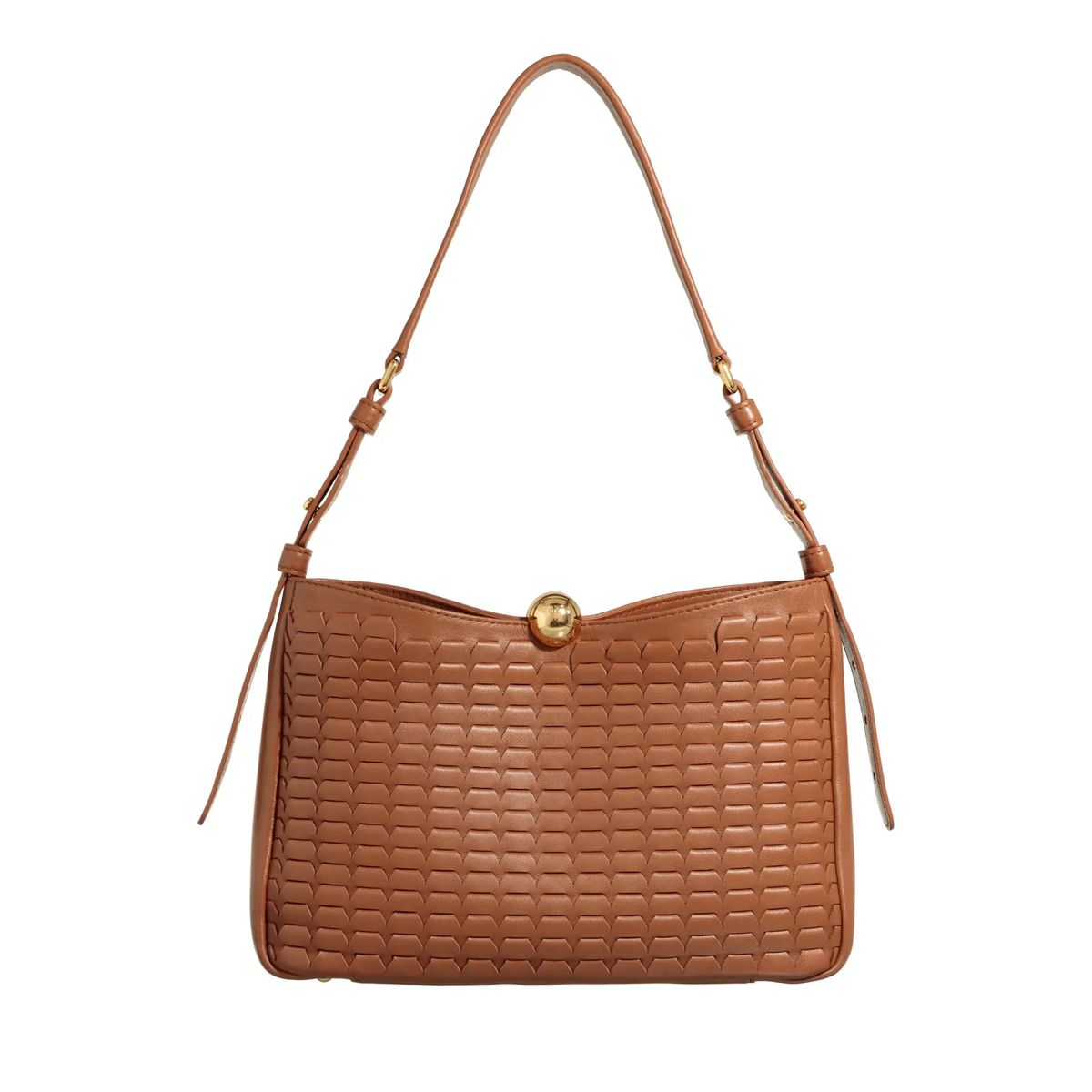 Elegante cognacbraune Schultertasche