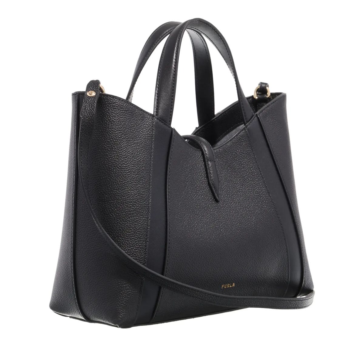 Elegante strukturierte Leder Tragetasche