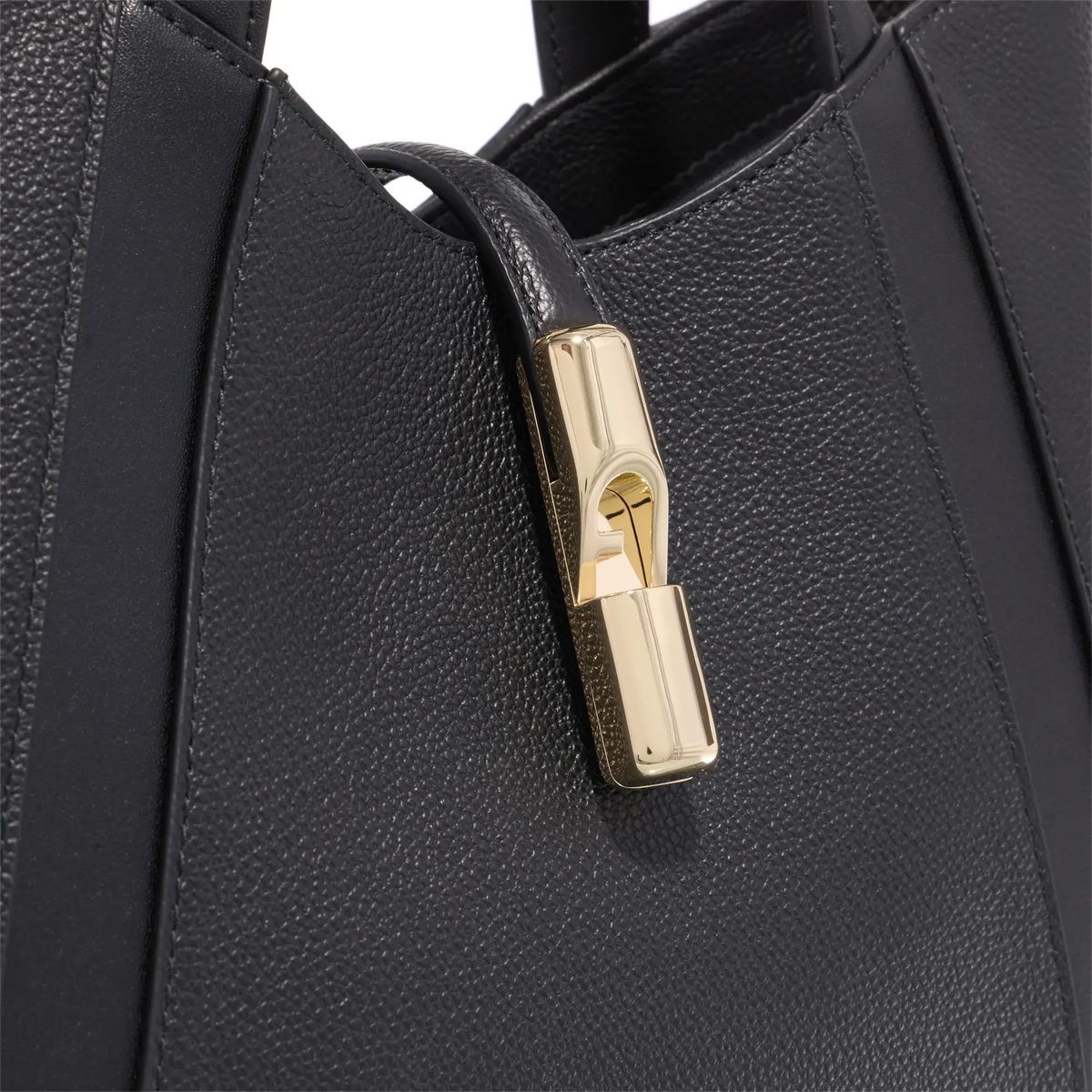 Elegante strukturierte Leder Tragetasche