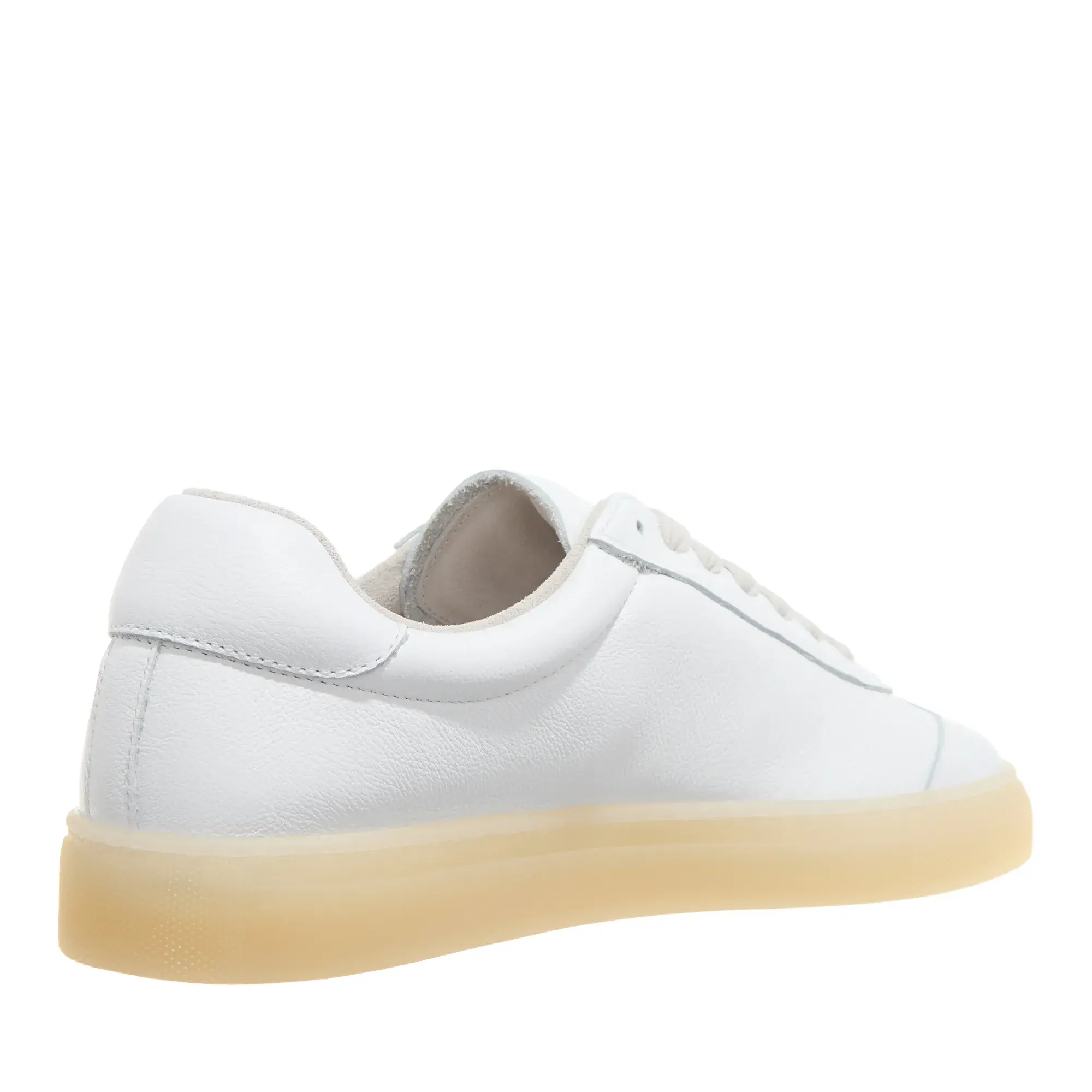 Minimalistische weiße Leder Low-Top Sneaker