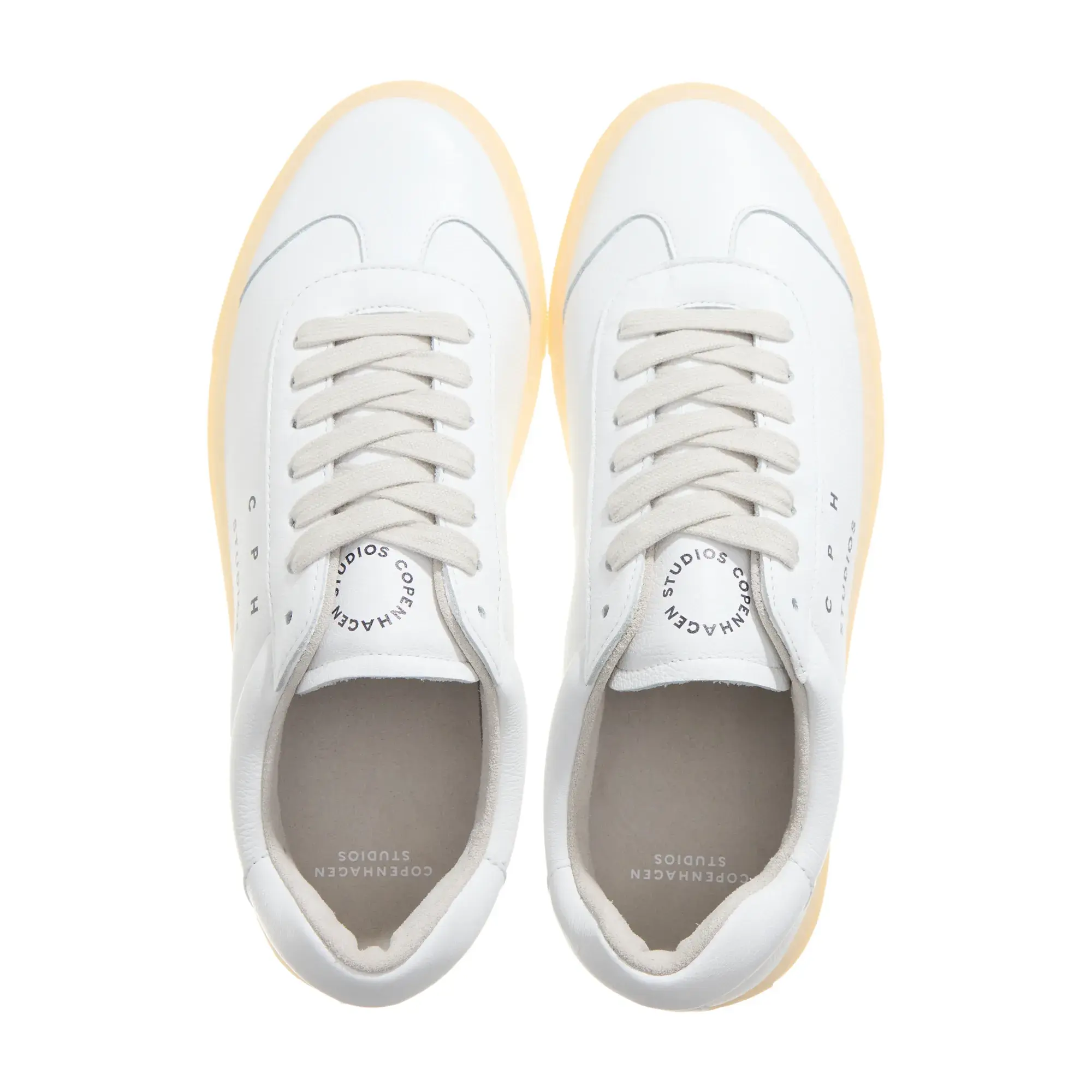 Minimalistische weiße Leder Low-Top Sneaker