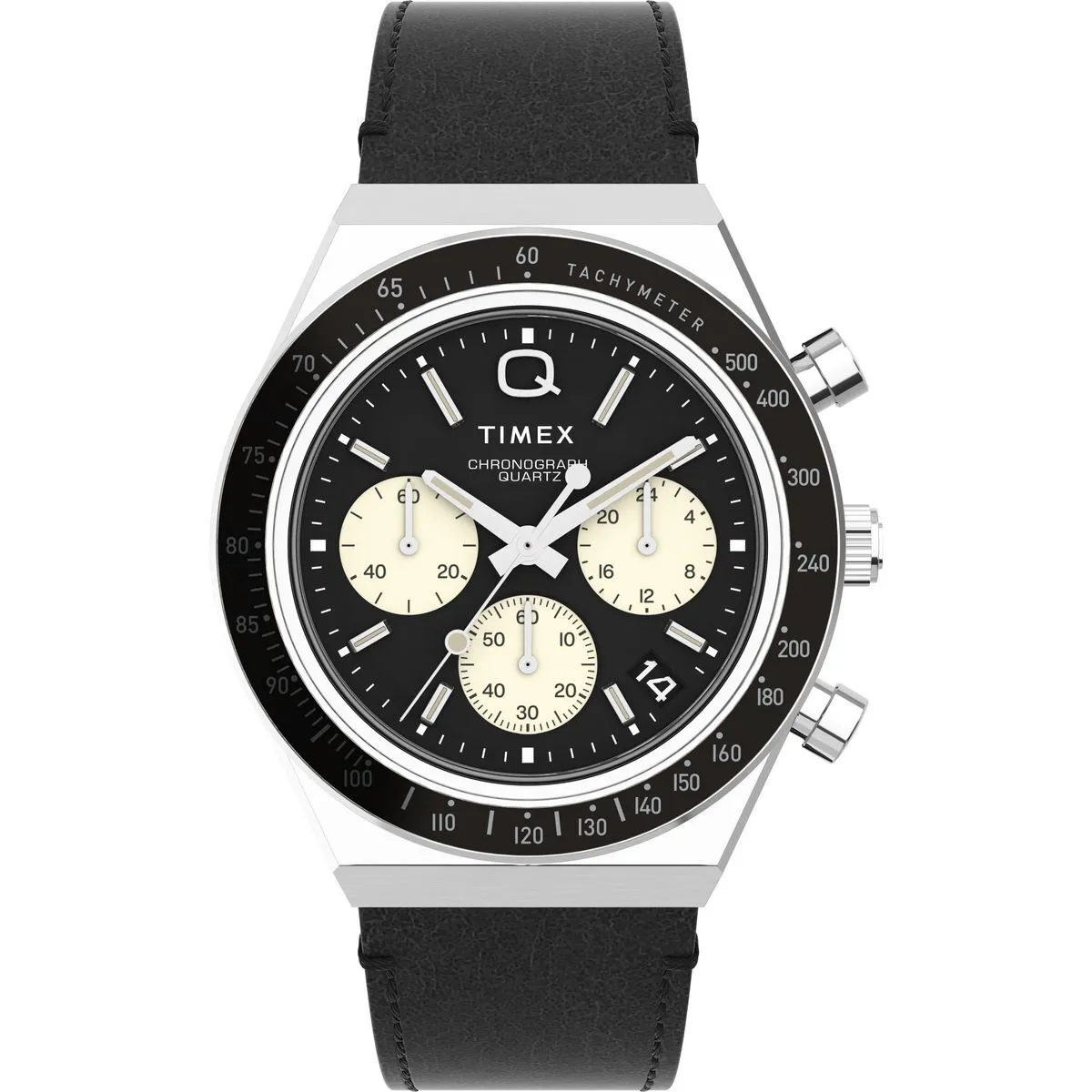 Chronographenuhr mit Lederarmband