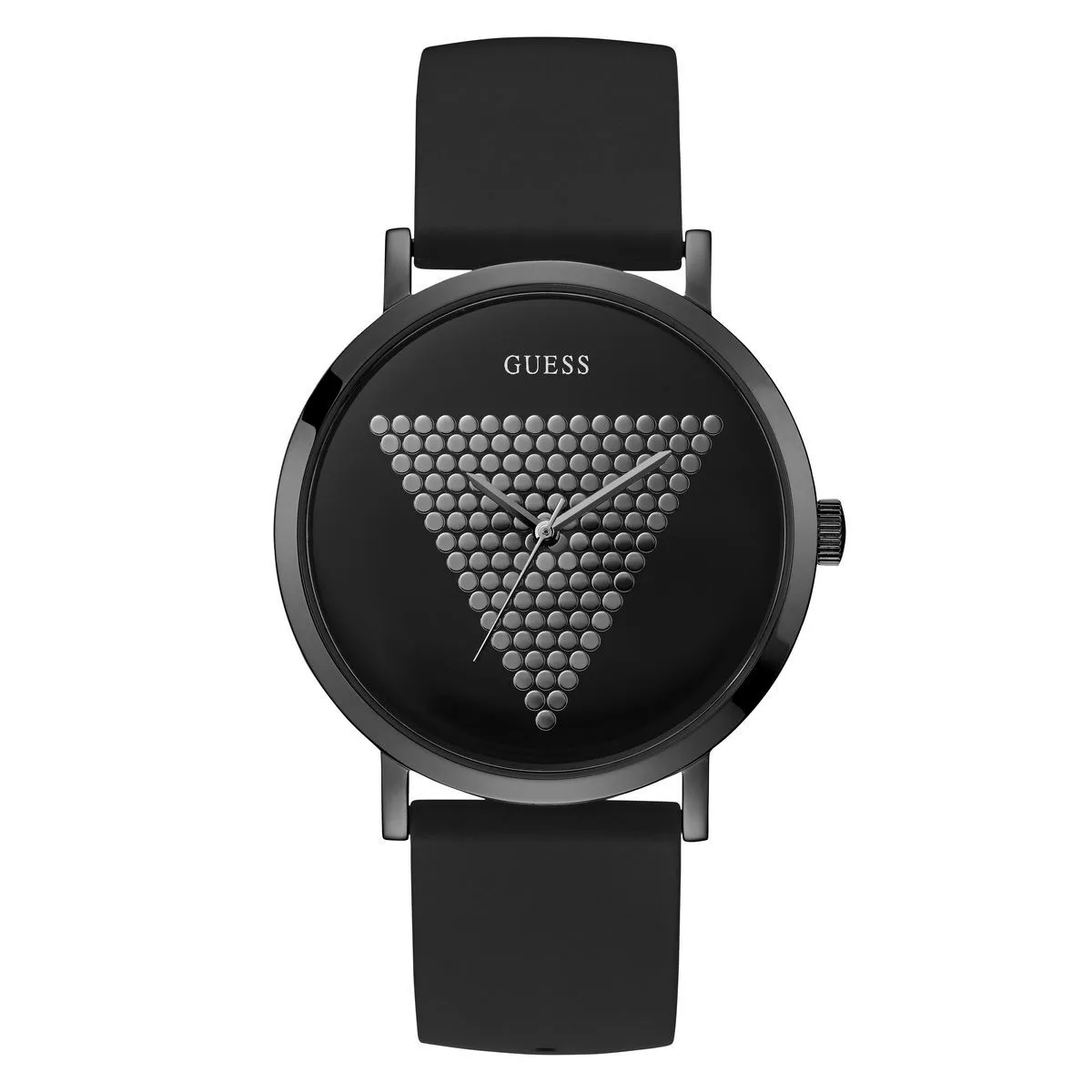 Moderne minimalistische schwarze Analoguhr