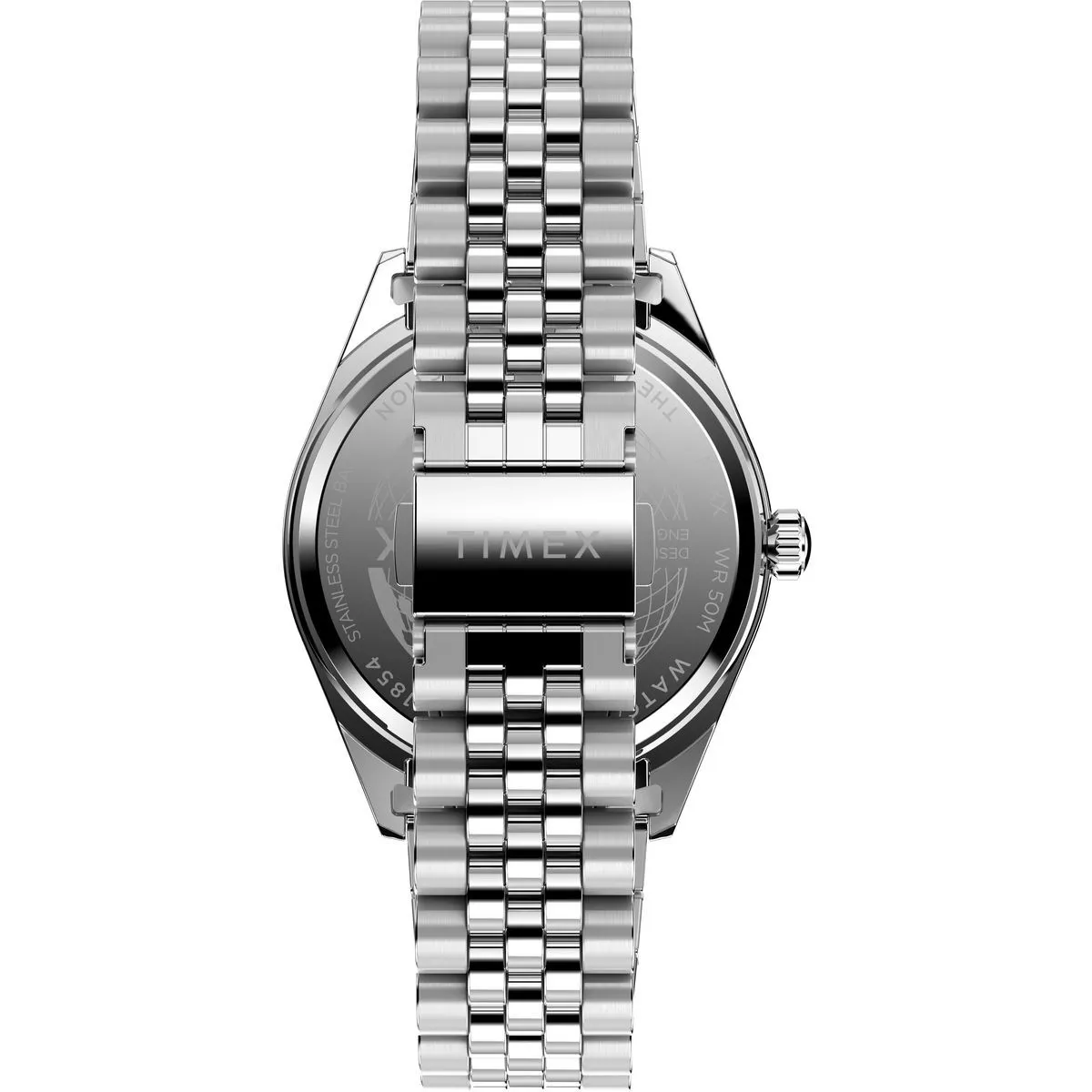 Silberne Edelstahl Day-Date Uhr
