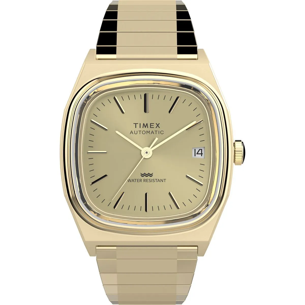 Retro Automatische Goldfarbene Armbanduhr