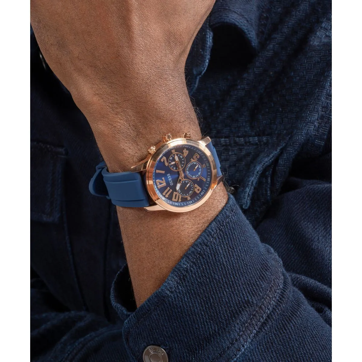 Moderne Multifunktions Herrenuhr Blau