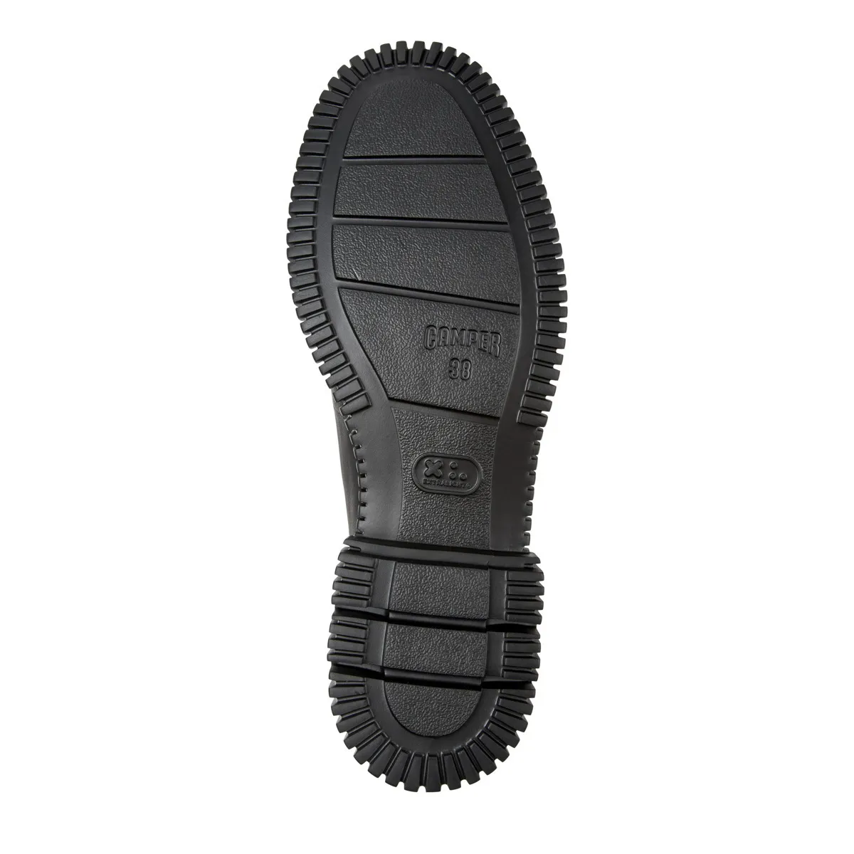 Schwarze Derby-Schuhe aus Leder mit dicker Sohle