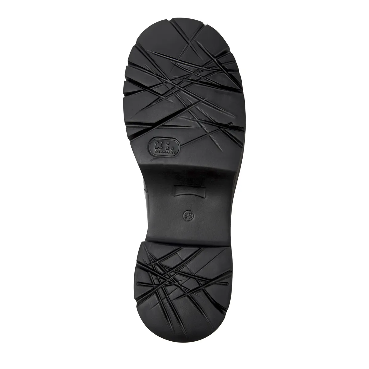 Schwarze Lederplateau-Loafer