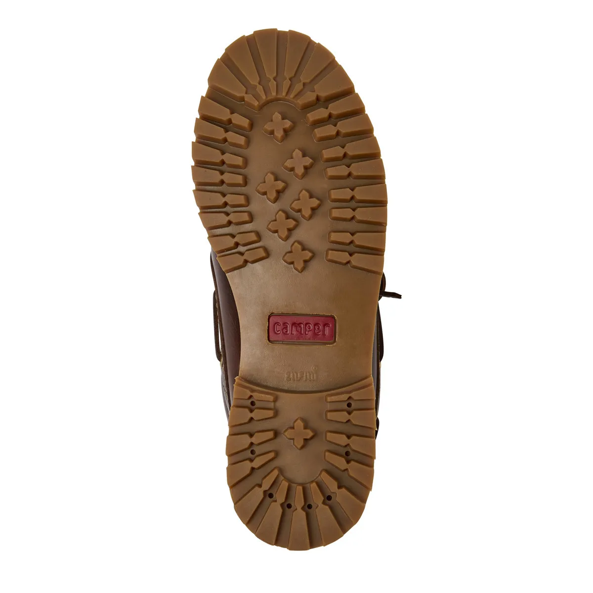 Brauner Leder Bootsschuh mit Profilsohle