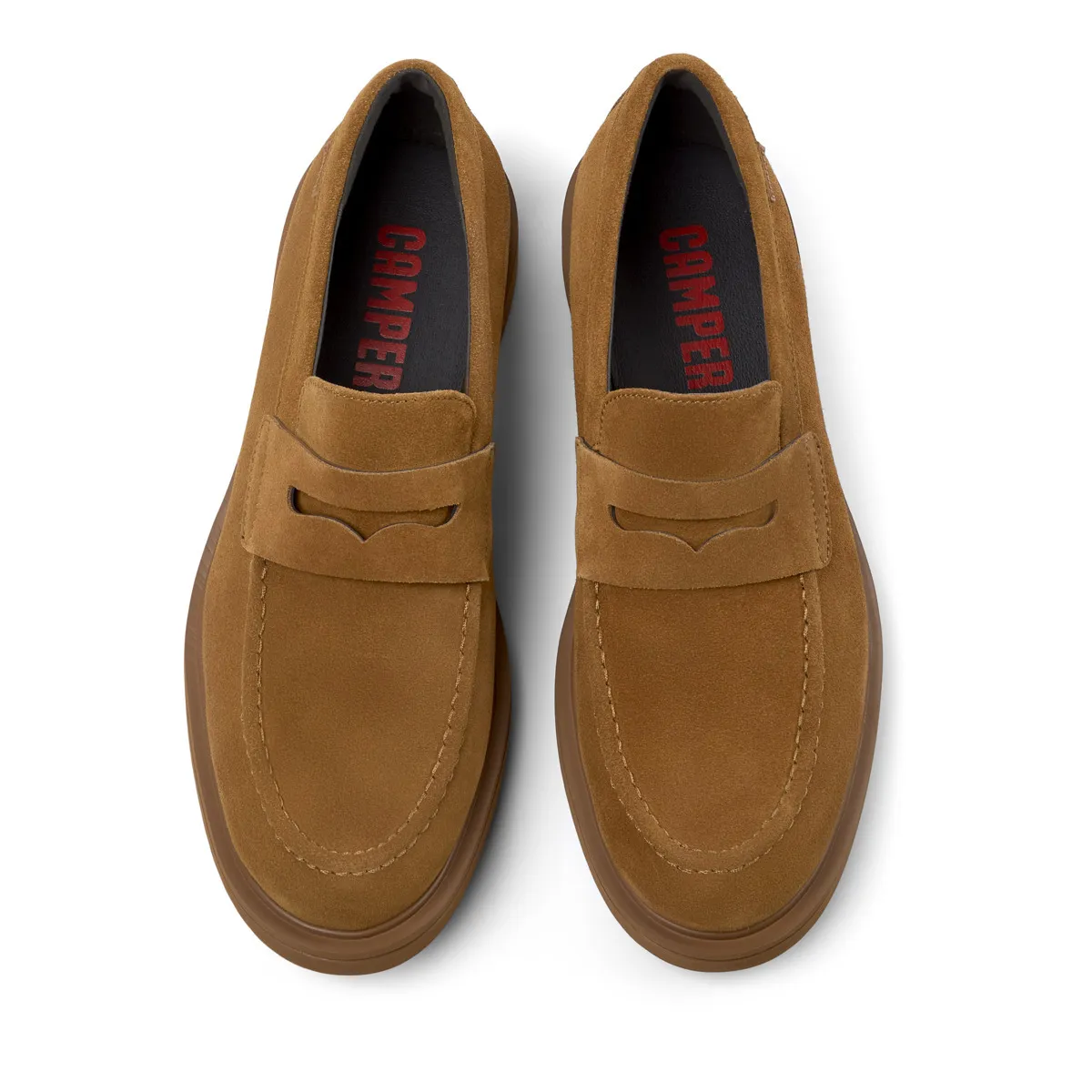 Penny Loafers aus Wildleder mit Plateausohle