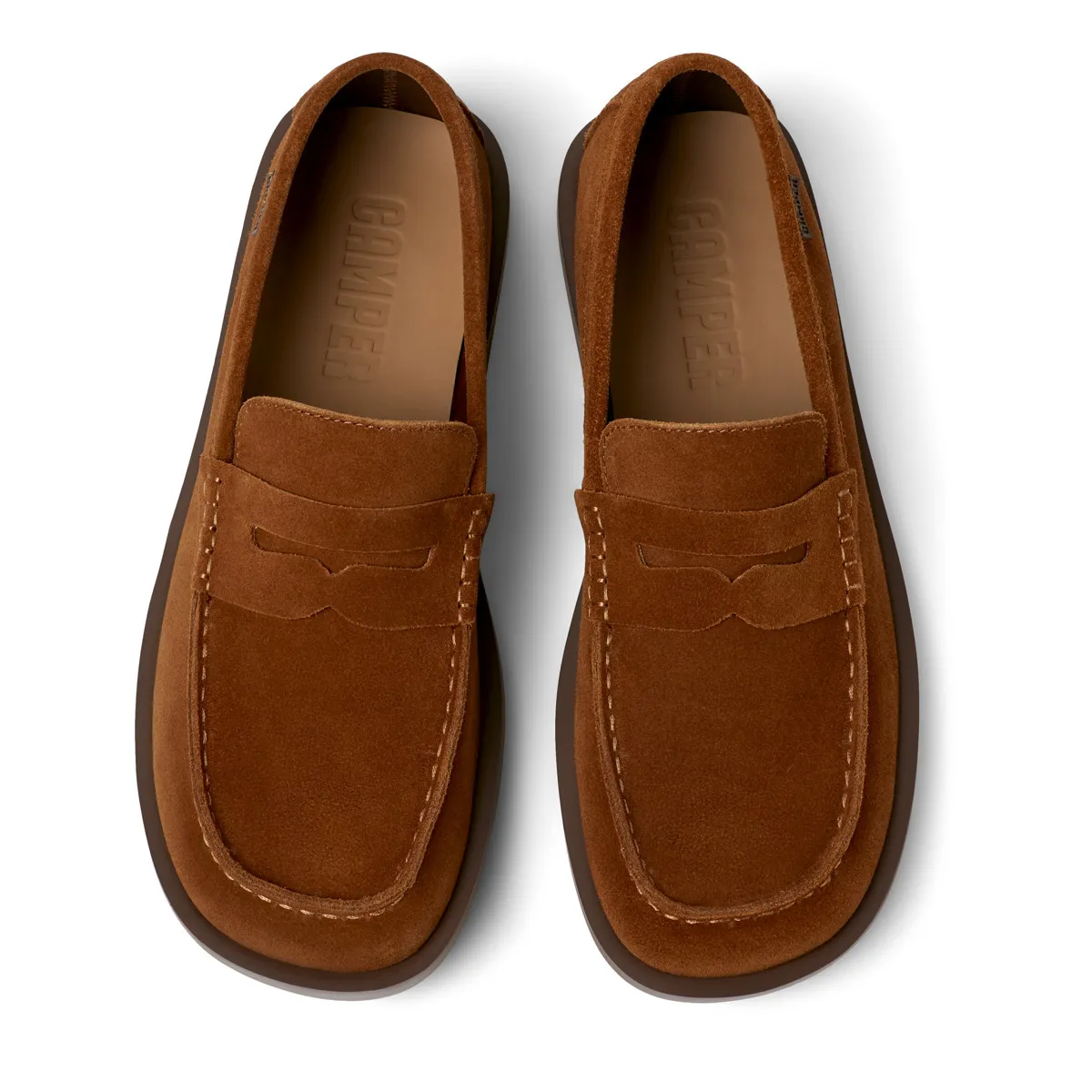 Brauner Wildleder Penny Loafer Schuh