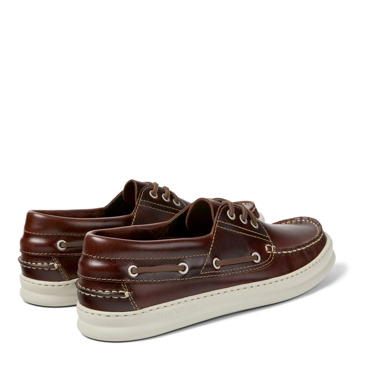 Bootsschuhe aus Leder mit Gummisohle