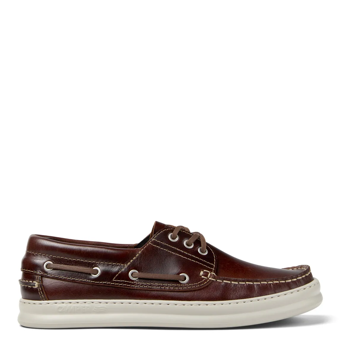Bootsschuhe aus Leder mit Gummisohle
