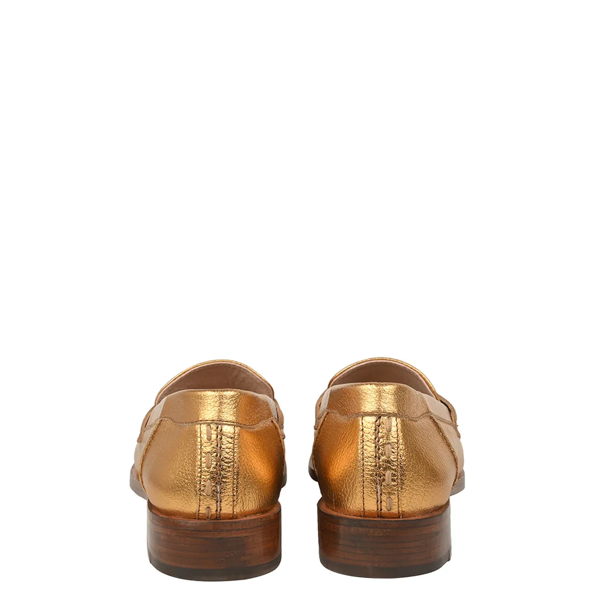 Goldene Leder Penny Loafers