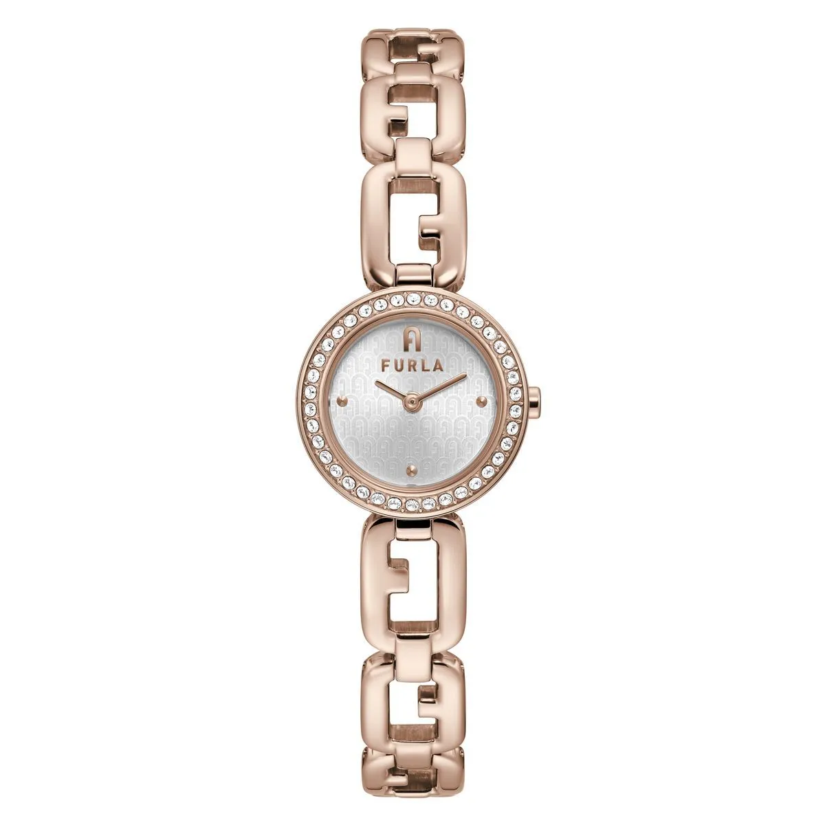 Roségoldfarbene Kettenarmbanduhr
