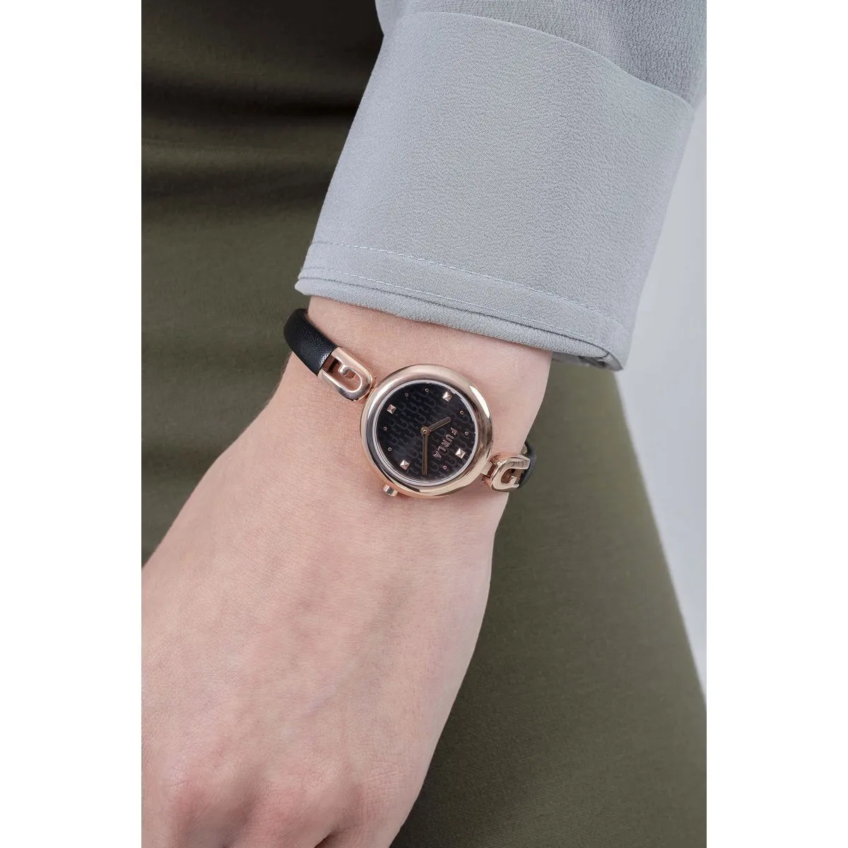 Furla Armspange Leder Quarz Uhr