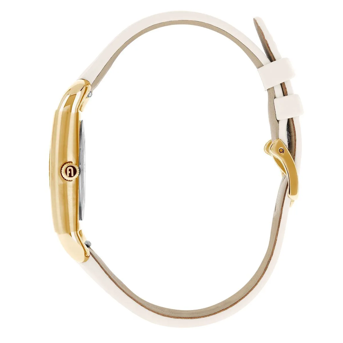 Uhr mit quadratischem Zifferblatt und Lederarmband