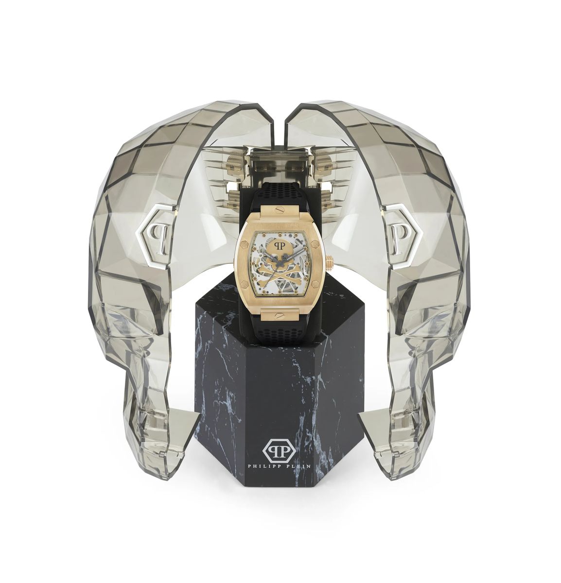Goldene Skelett Automatikuhr Unisex