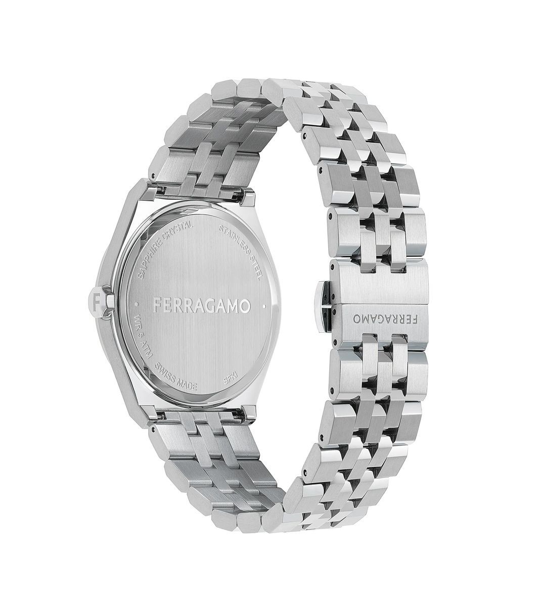 Silberfarbene Edelstahl Analog Uhr