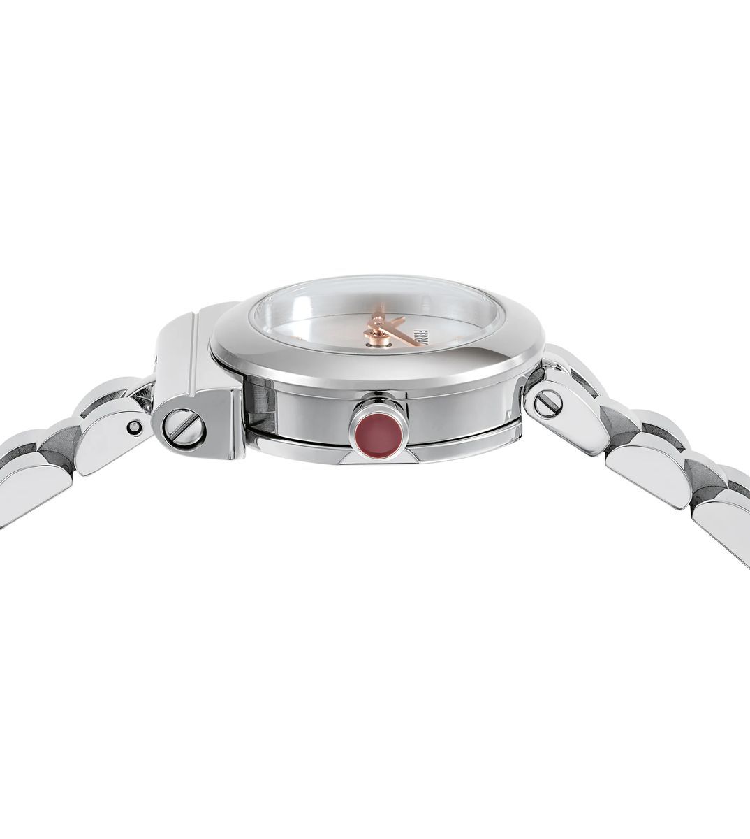 Silberfarbene Analog-Uhr mit Armband