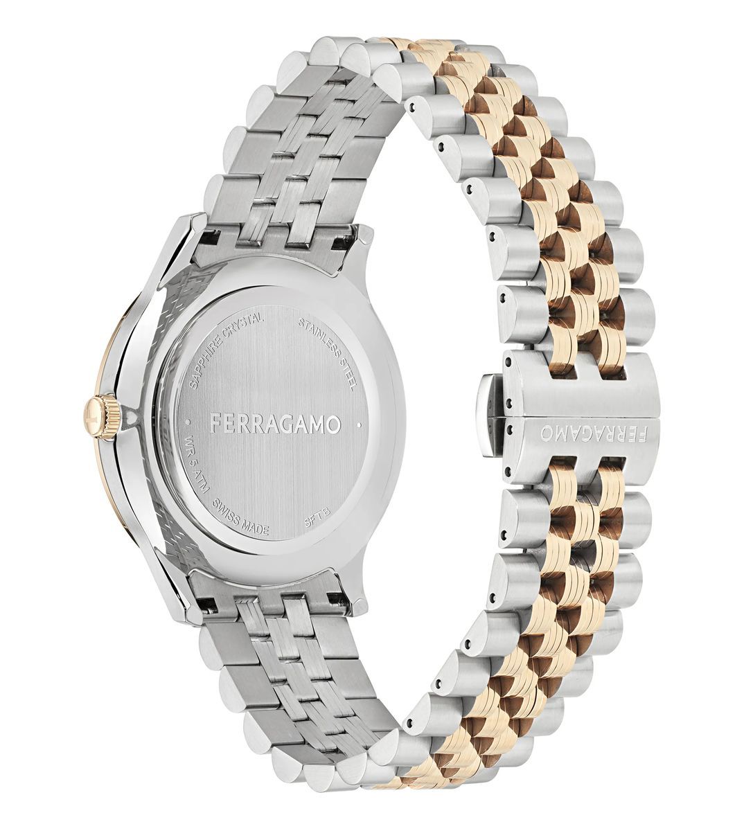 Analoge Quarzuhr mit zweifarbigem Armband