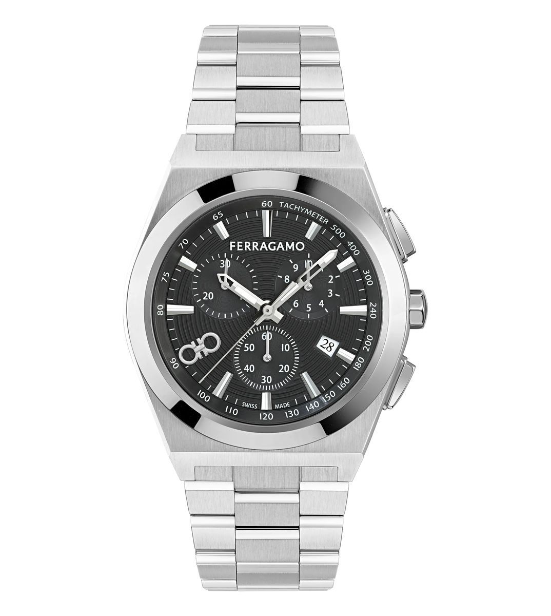 Edelstahl Chronograph Tachymeter Uhr