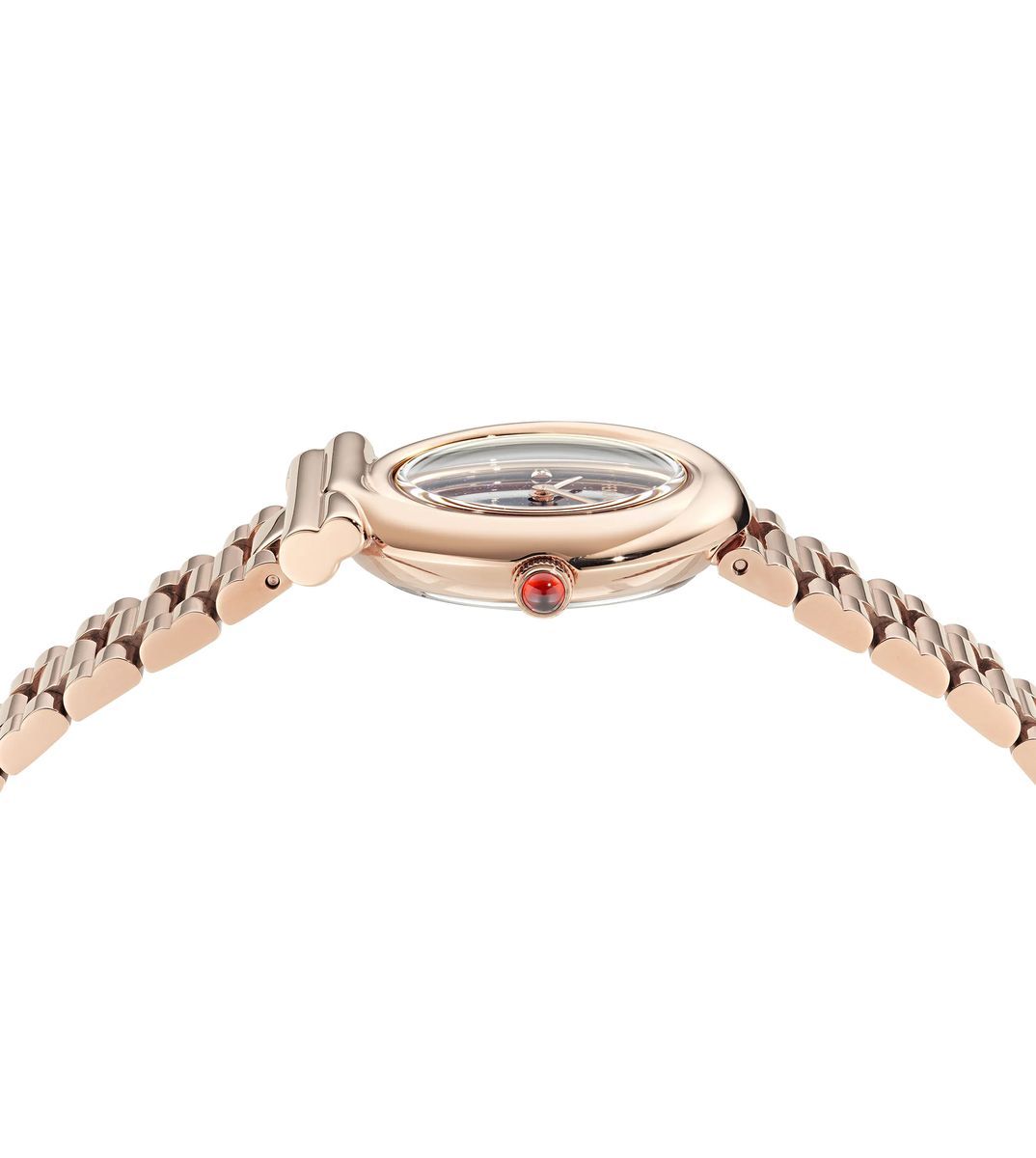 Rosegoldfarbene Damen Analog Uhr