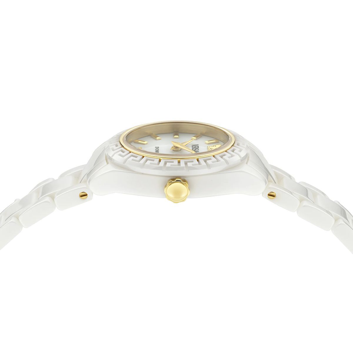 Weiße Keramik Versace Dv One Mini Uhr