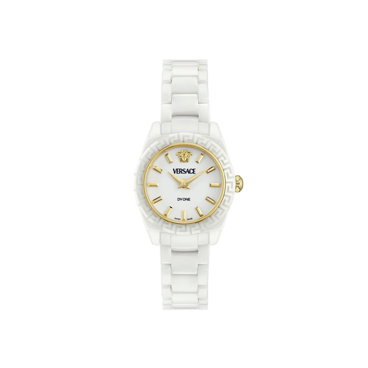 Weiße Keramik Versace Dv One Mini Uhr