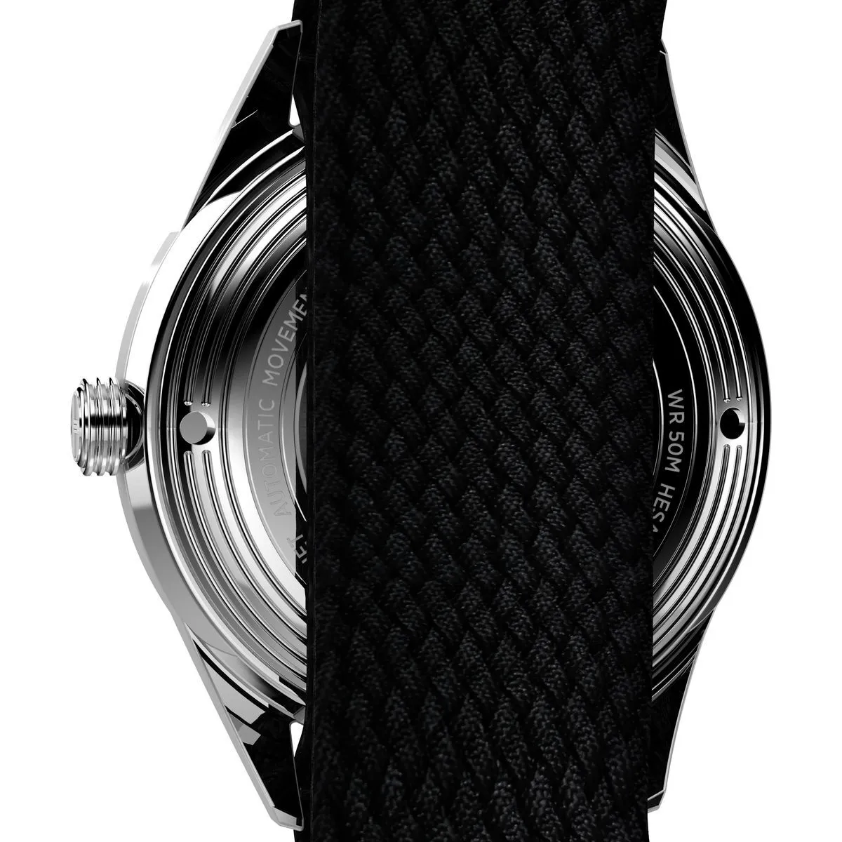 Automatische Marlin Armbanduhr mit schwarzem Armband