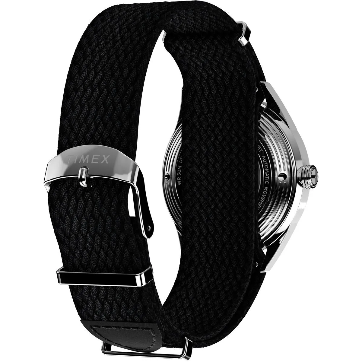 Automatische Marlin Armbanduhr mit schwarzem Armband