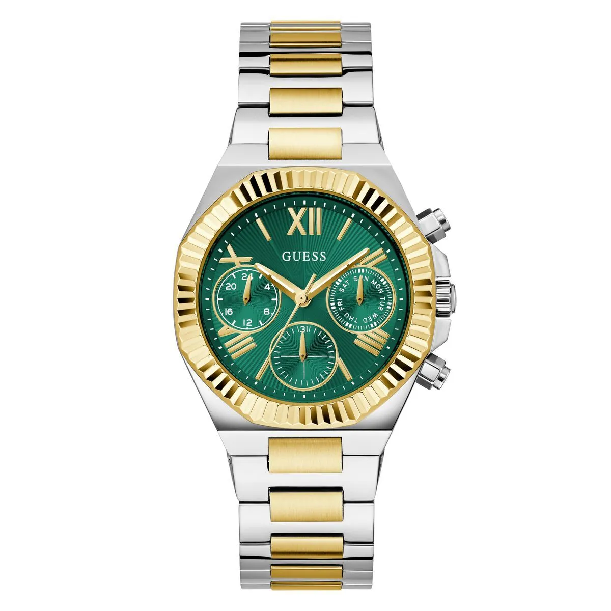 Chronograph Uhr Silber- und Goldton