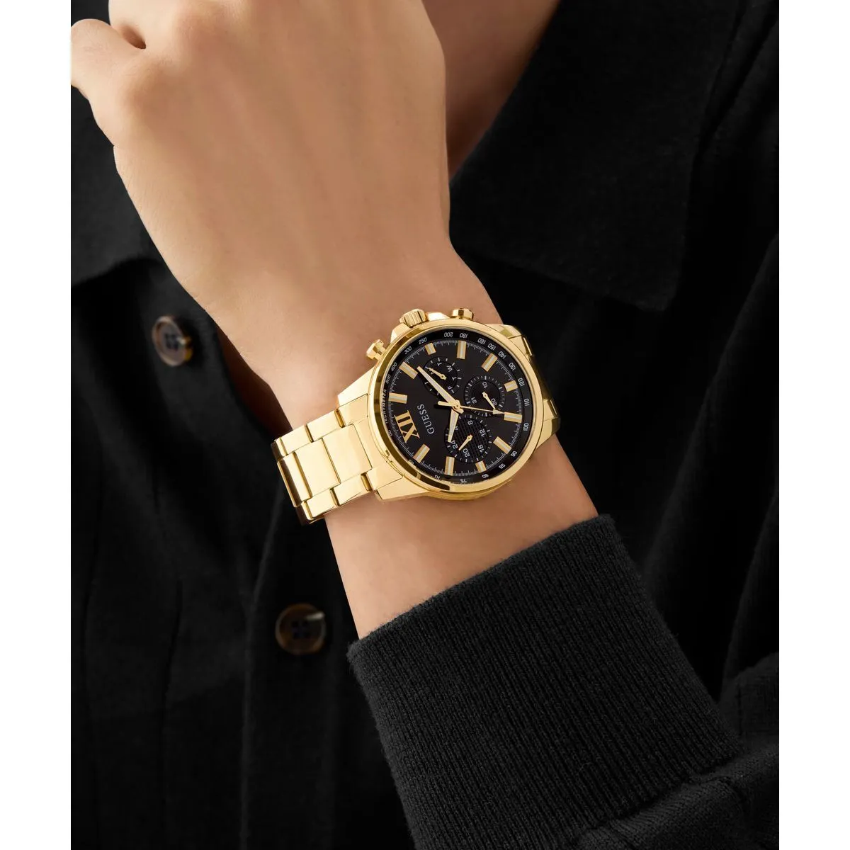 Chronograph Uhr mit Goldarmband