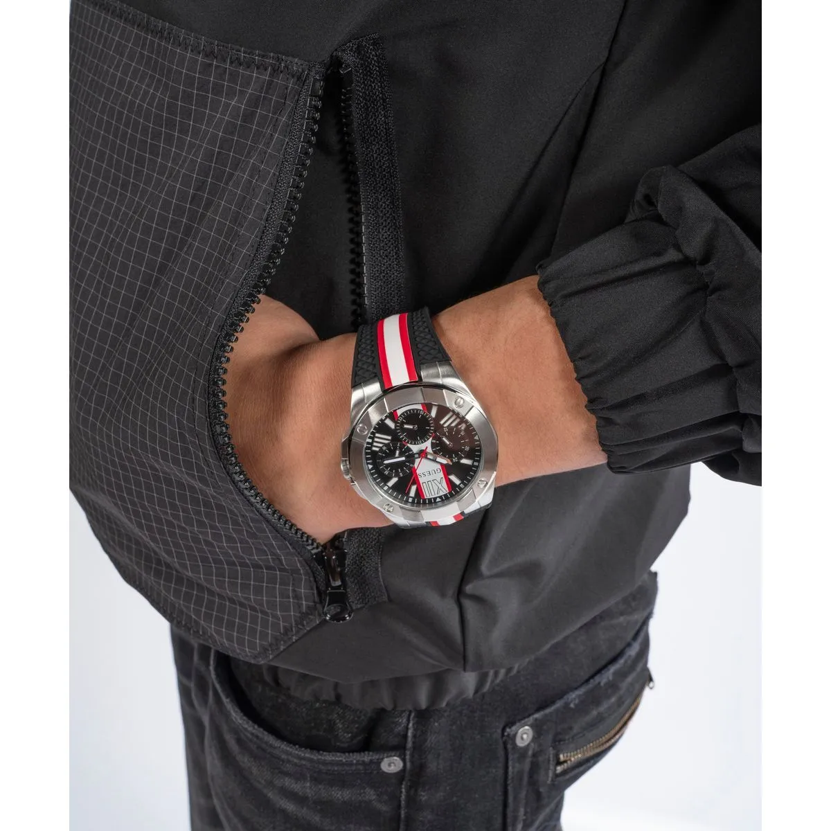 Chronograph Uhr mit Silikonarmband