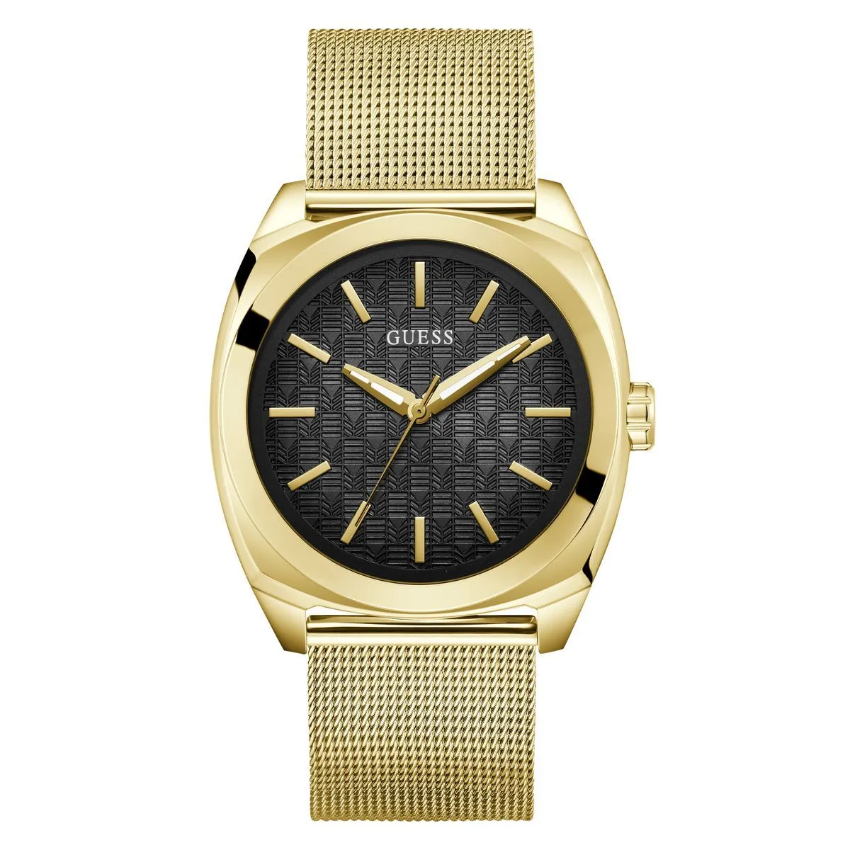 Goldfarbene Mesh-Analog-Uhr