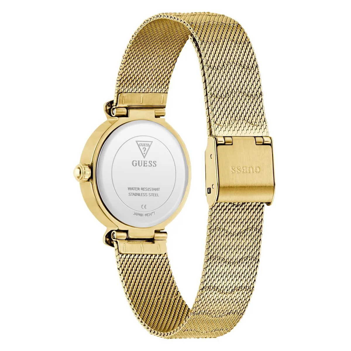 Goldfarbene Mesh Armband Damenuhr