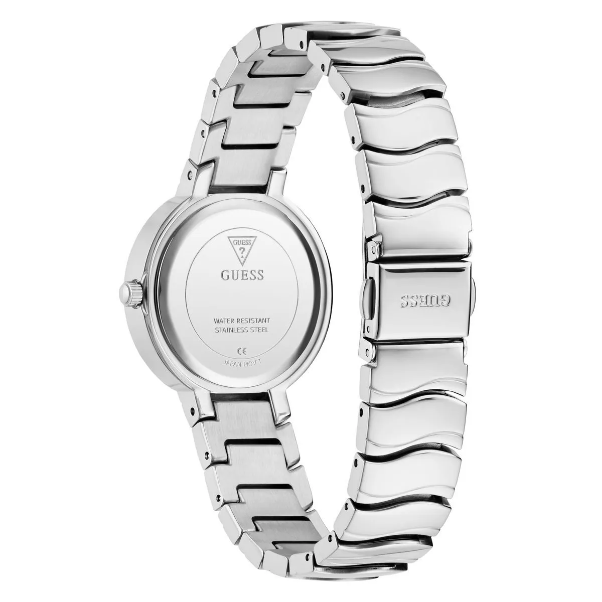 Elegante silberfarbene Damenarmbanduhr