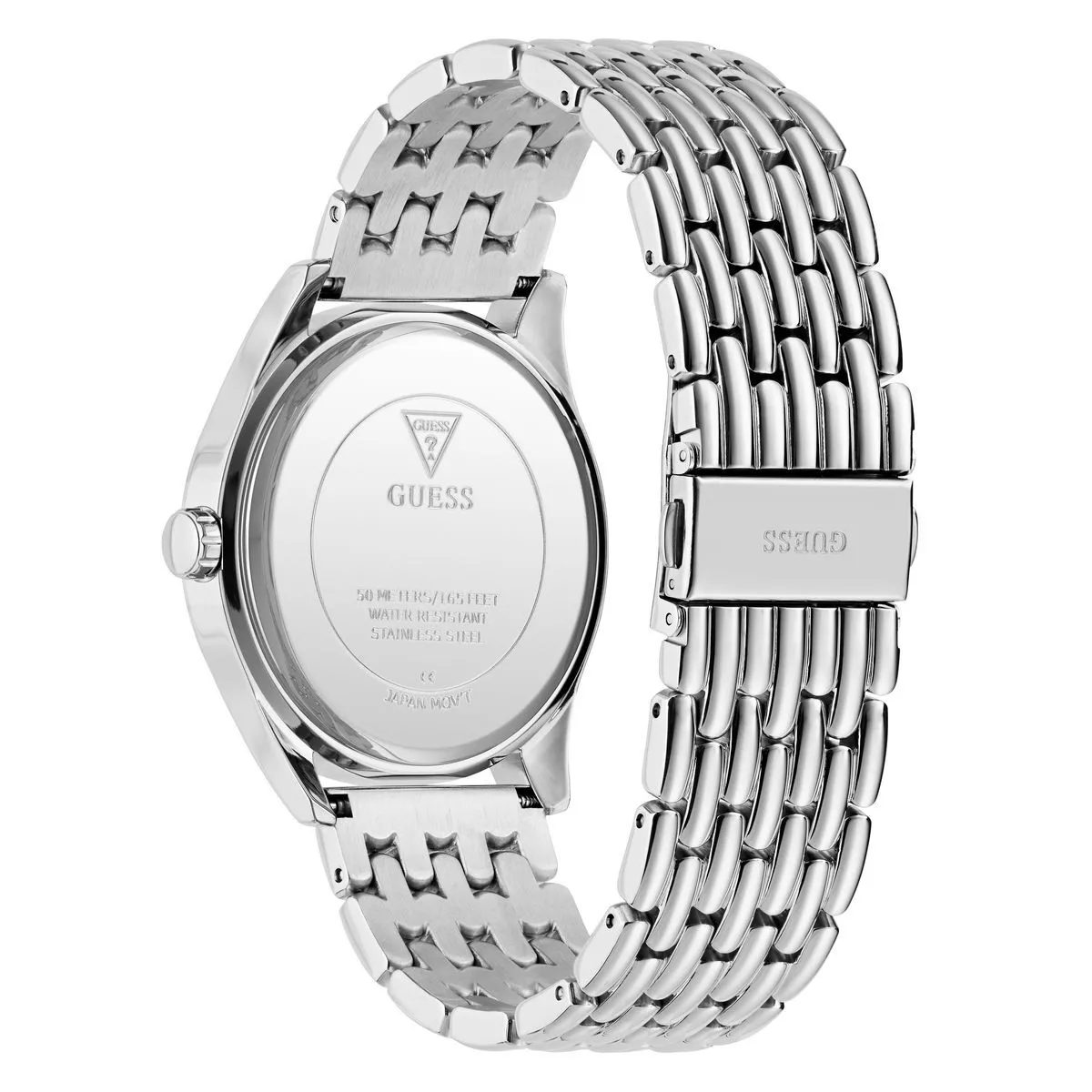 Silberfarbene Mesh-Armband-Analoguhr
