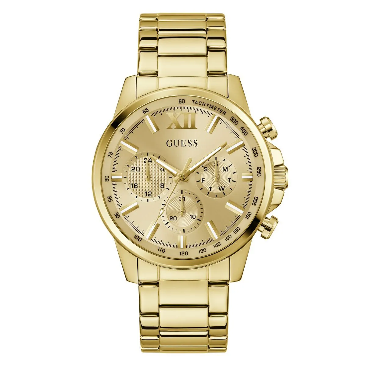Klassische goldene Chronographenuhr mit Armband
