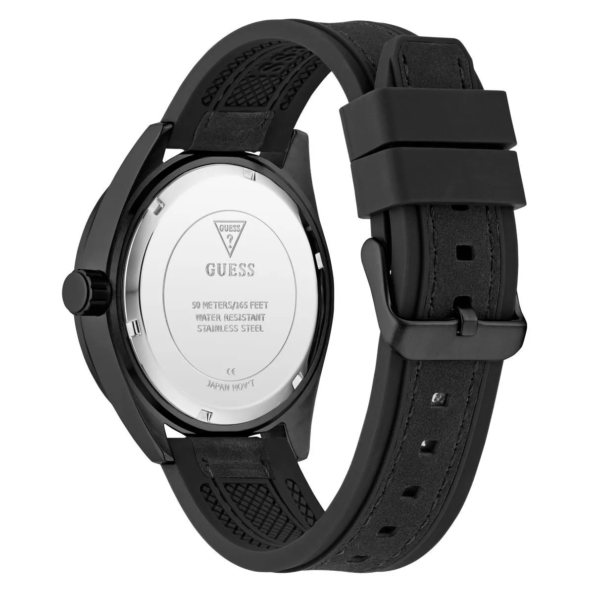 Schwarze Chronograph-Uhr mit roten Akzenten