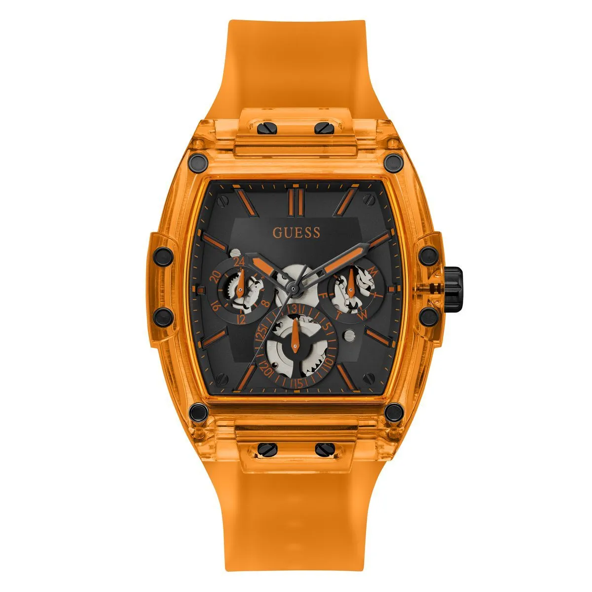 Phoenix Orange Quarz Analoguhr