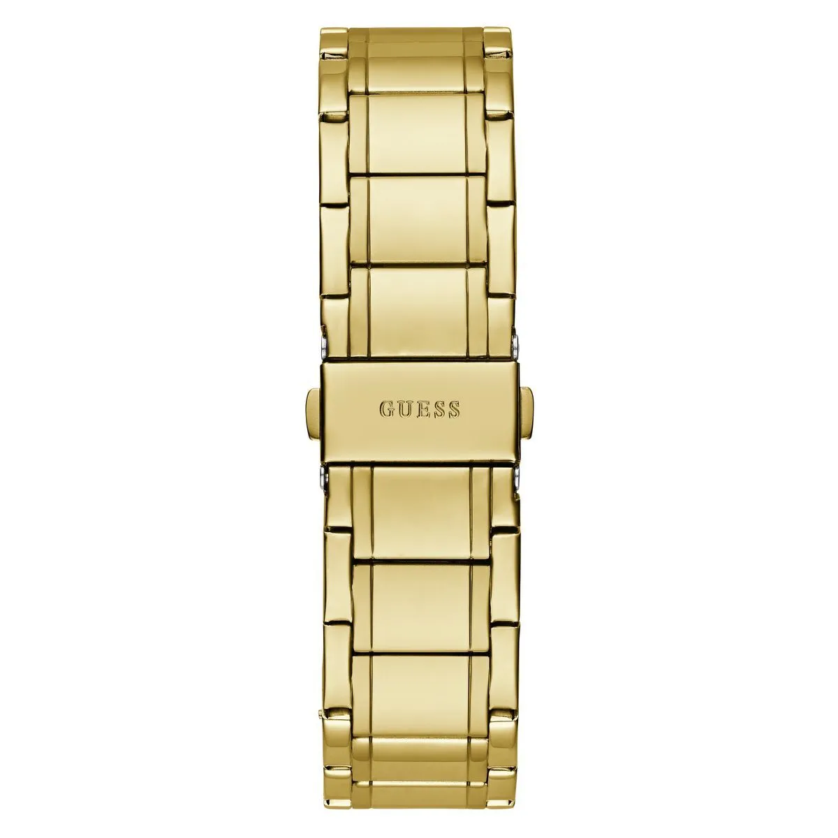 Goldfarbene Modeuhr mit grünem Zifferblatt