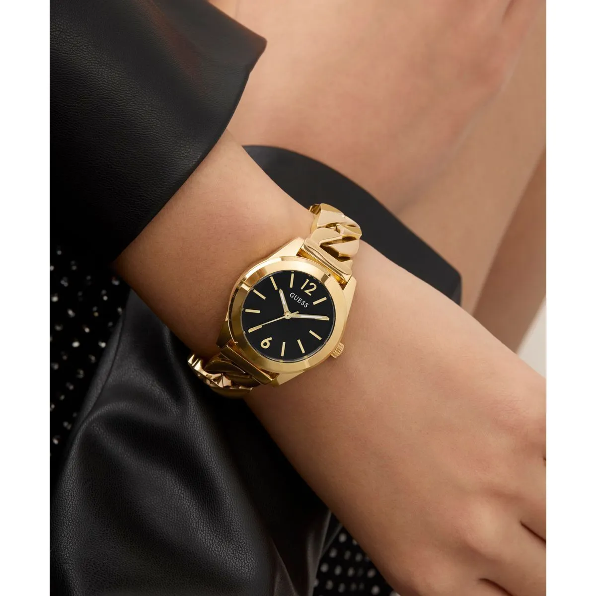 Goldene Gliederketten-Uhr