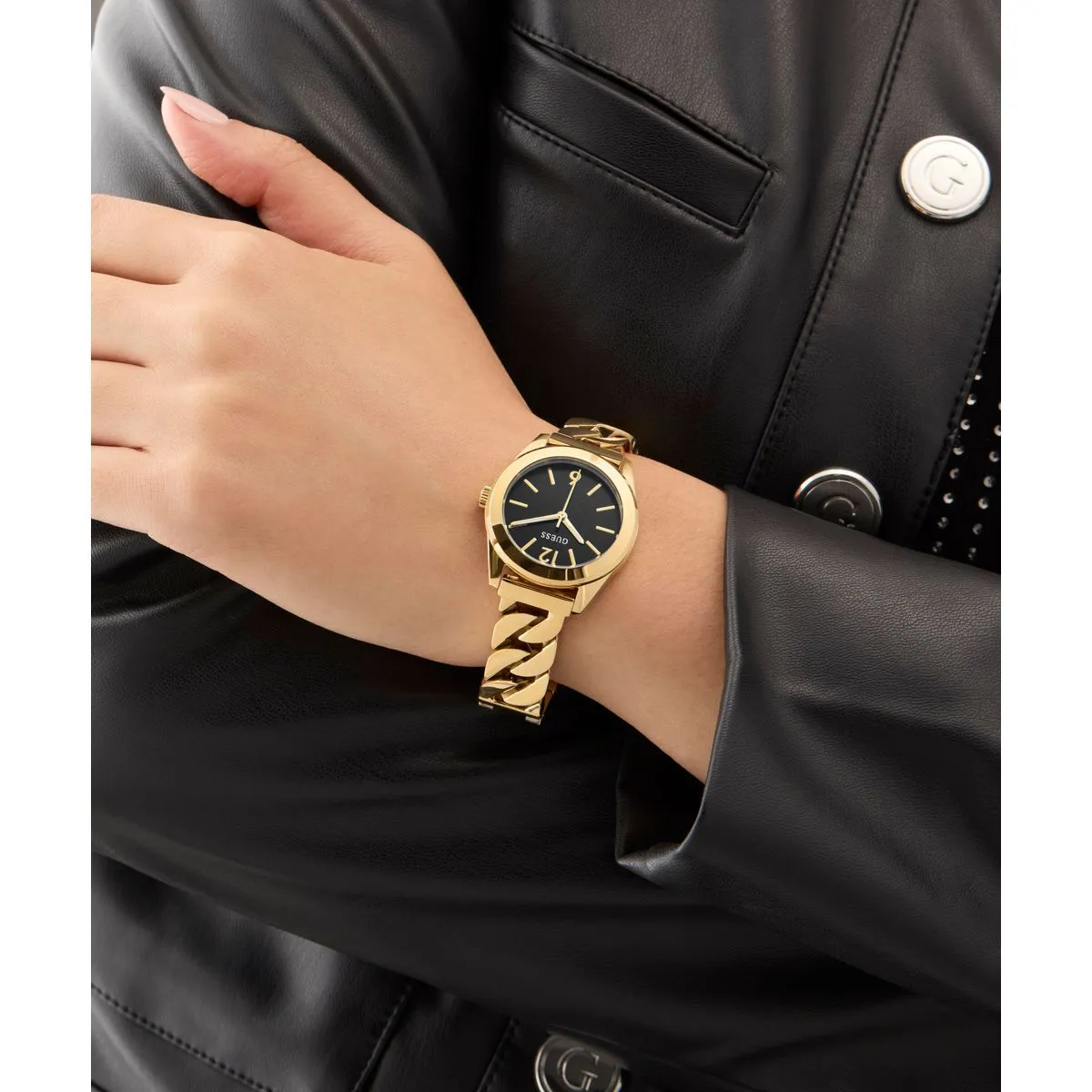 Goldene Gliederketten-Uhr