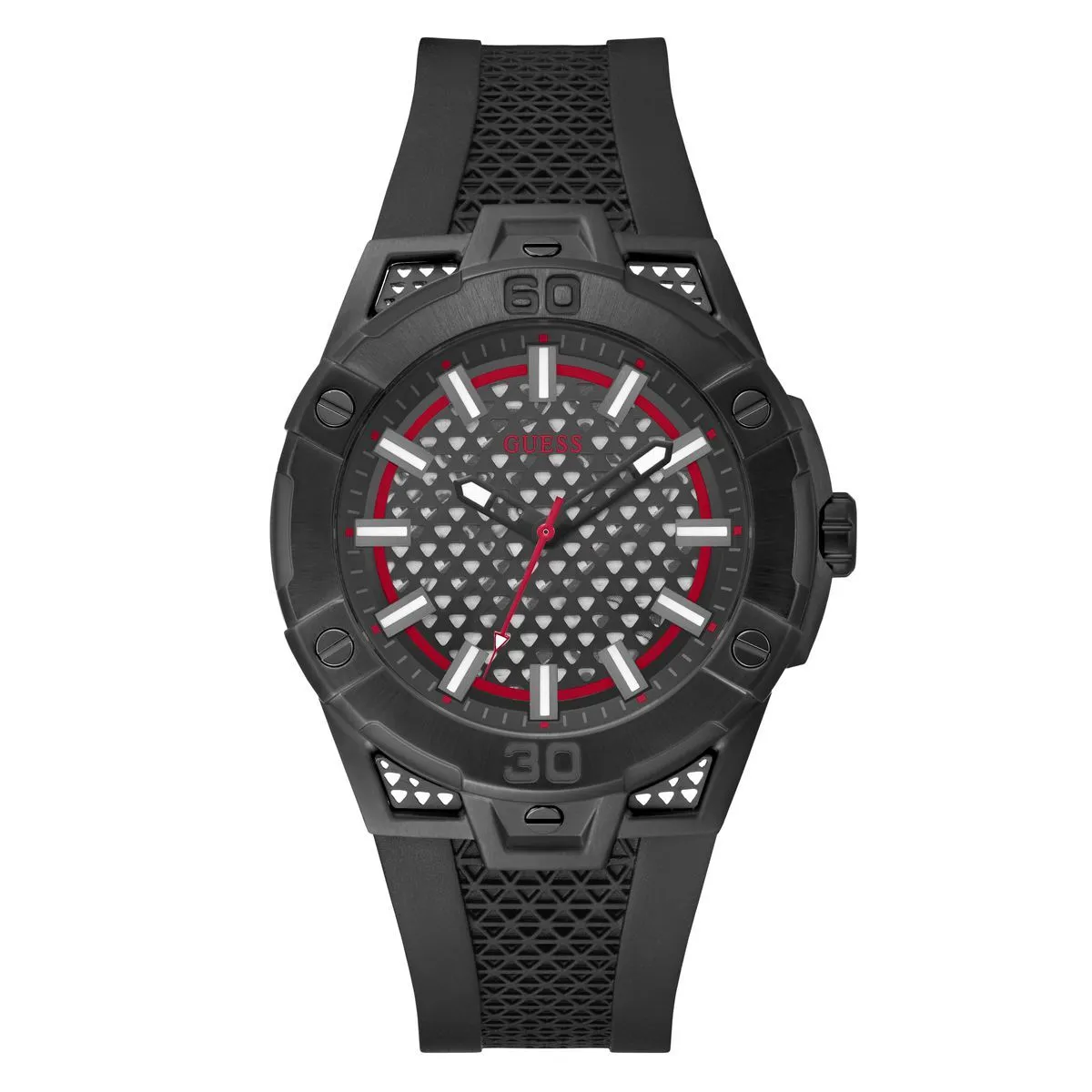 Schwarze Silikonuhr für Herren