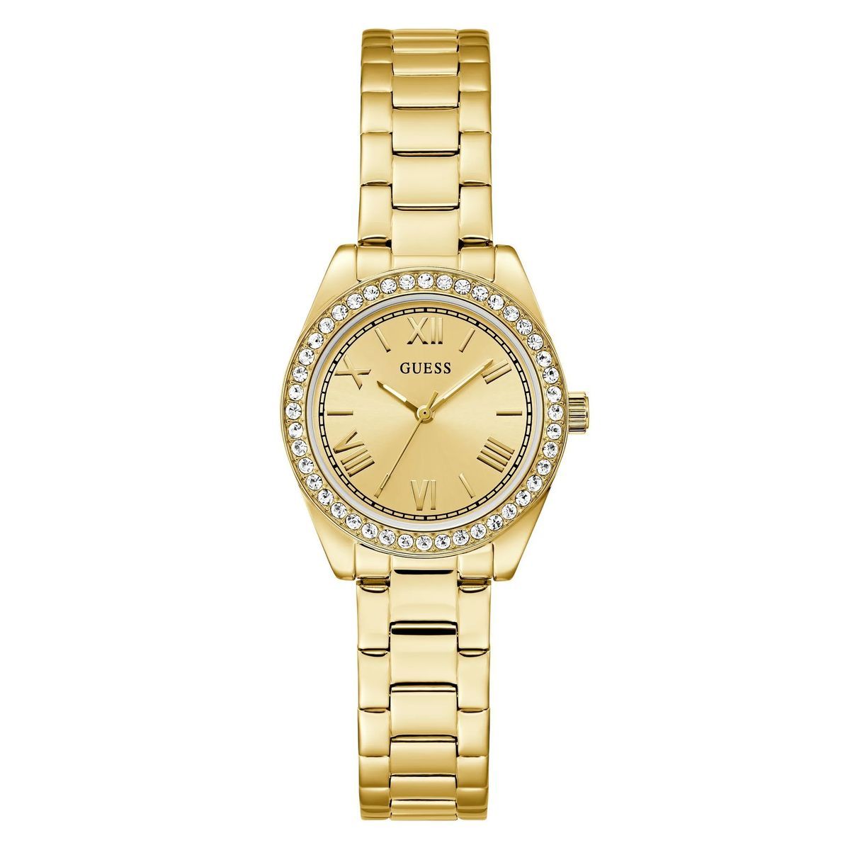 Goldfarbene Edelstahl-Armbanduhr