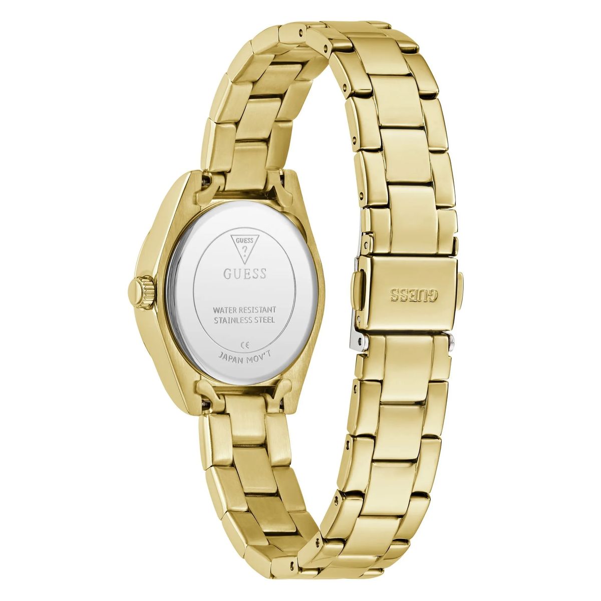 Goldfarbene Edelstahl-Armbanduhr