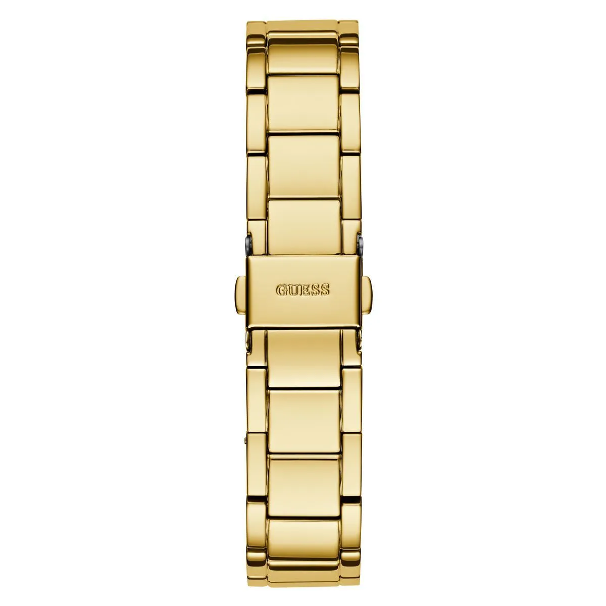 Goldfarbene Armbanduhr mit Kristallverzierung