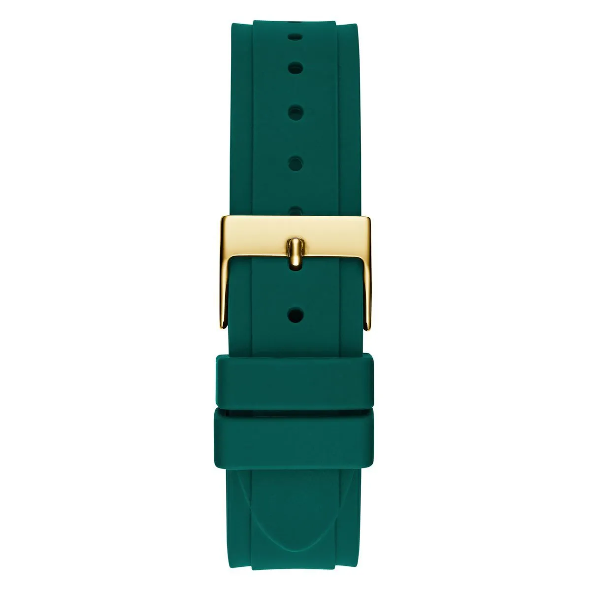 Grünes Silikon Uhrenarmband mit goldener Schnalle