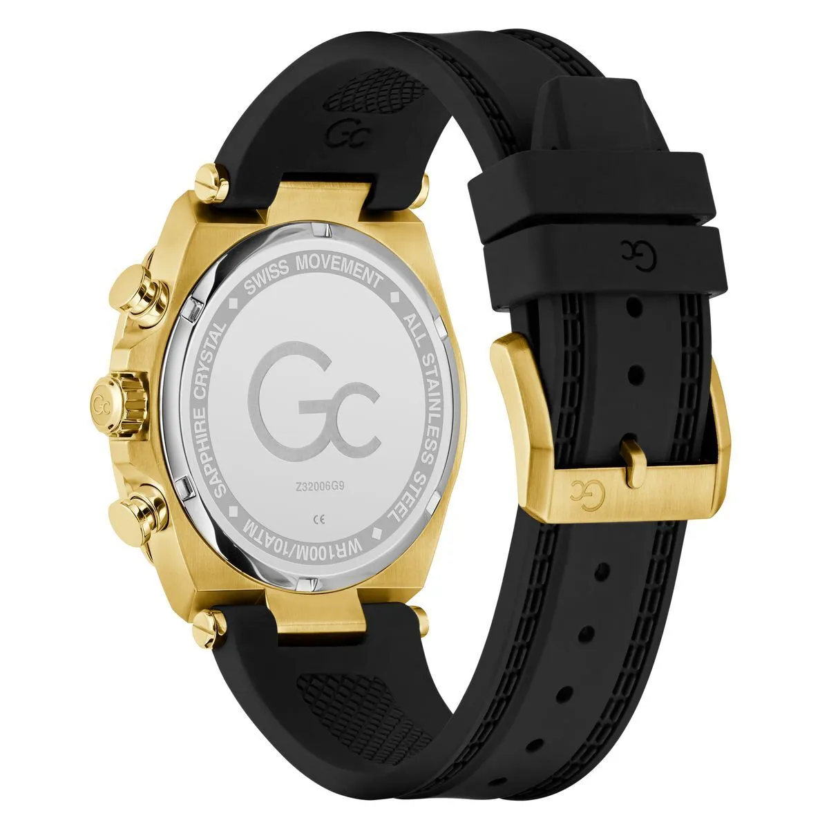 Goldfarbene Uhr mit grünem Zifferblatt